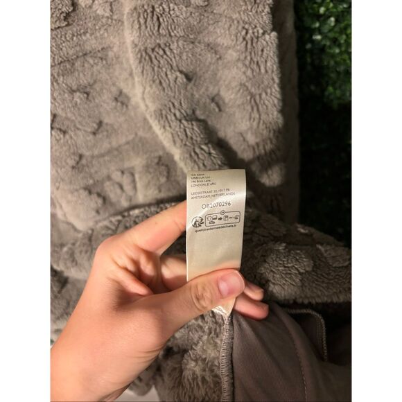 Free People Women's Cable-Knit Crewneck Sweatshirt Size Large GRAY NWT - Picture 4 of 5